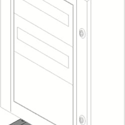 Zoccolo completo 100x400x200 mm base supporto elettrico