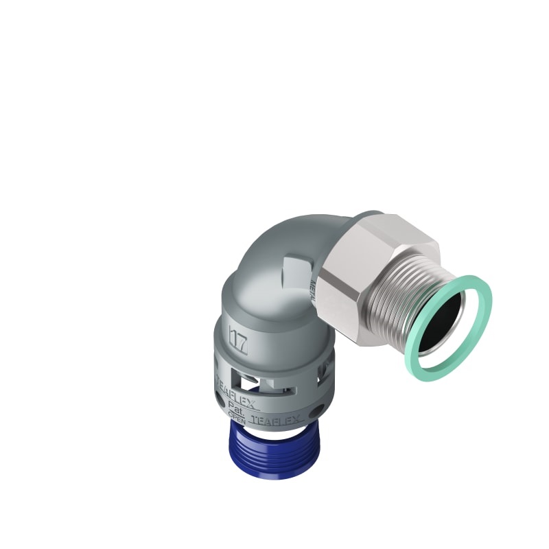 Curva 90°Ip68 Bn17 Pg16 Grigio