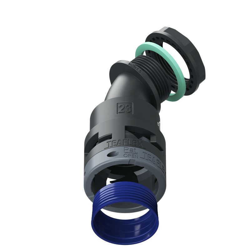 Curva 45°Ip68 Bf23 M25 Nero