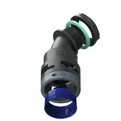 Curva 45°Ip68 Bf23 M25 Nero