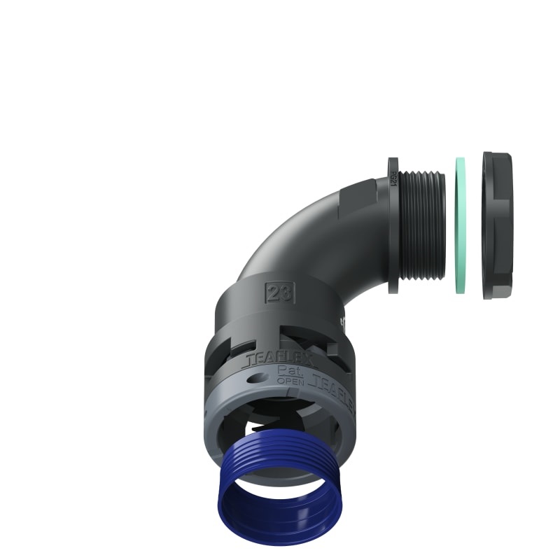 Curva 90°Ip68 Bn23 Pg21 Nero