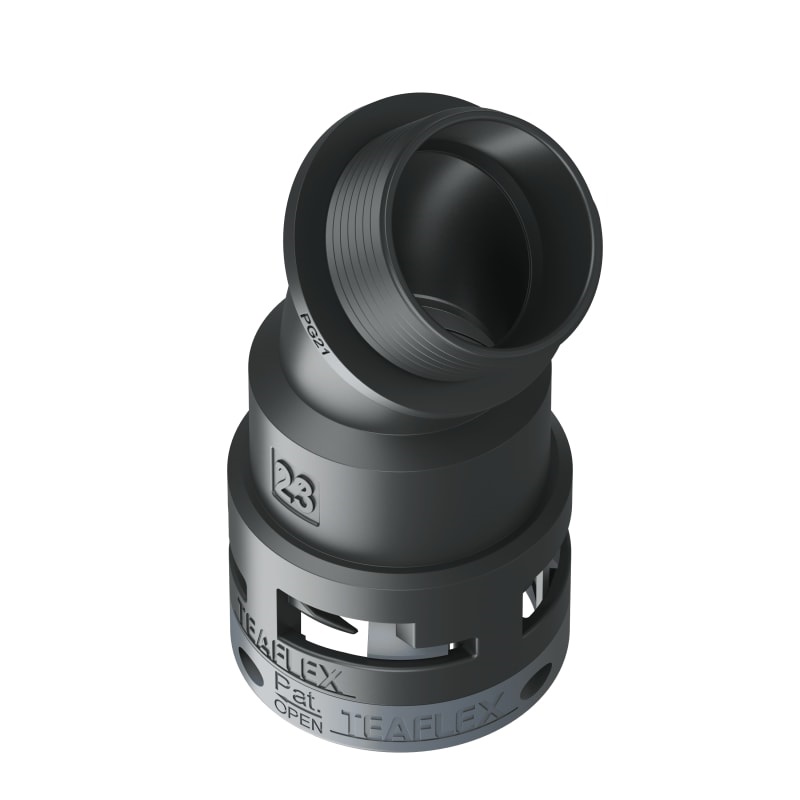 Curva 45°Ip66 Bf23 Pg21 Nero