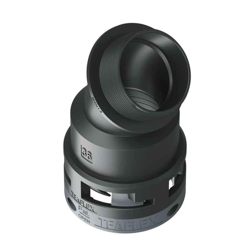 Curva 45°Ip66 Bf36 M40 Nero