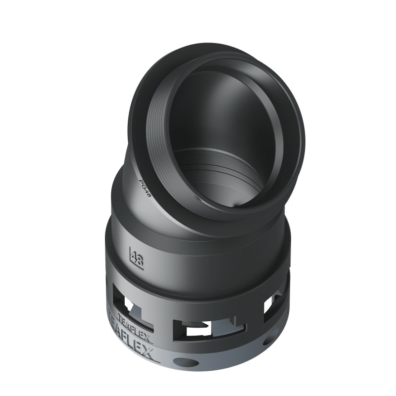 Curva 45°Ip66 Bf48 Pg48 Nero