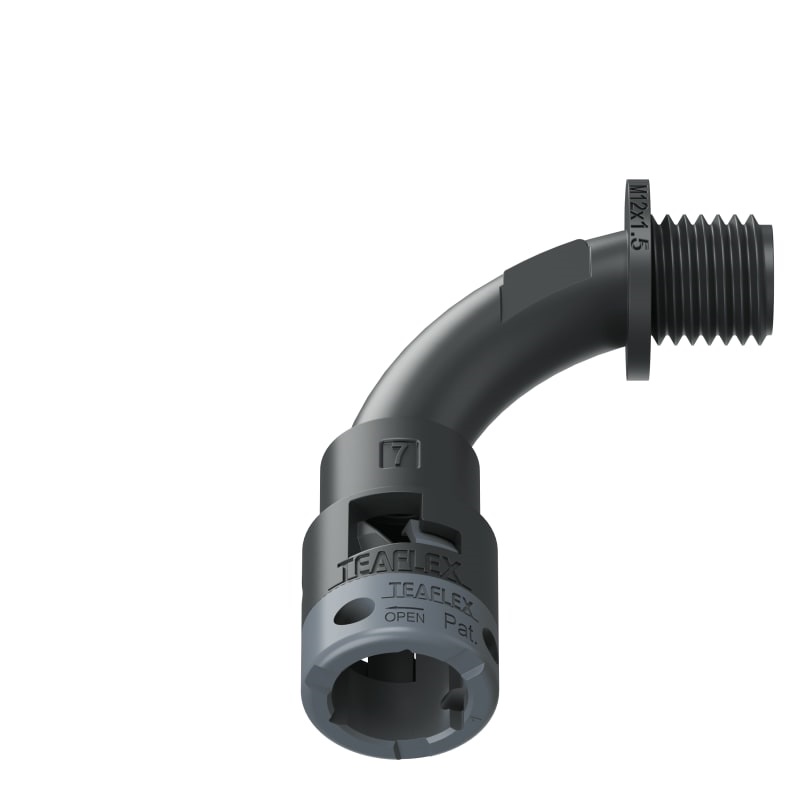 Curva 90°Ip66 Bn07 M12 Nero