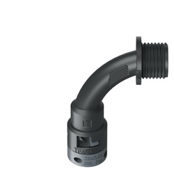 Curva 90°Ip66 Bn07 Pg09 Nero