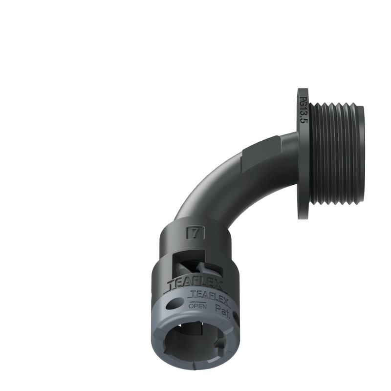 Curva 90°Ip66 Bn07 Pg13 Nero