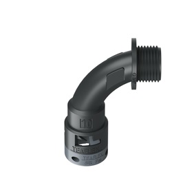 Curva 90°Ip66 Bn10 3/8Nero