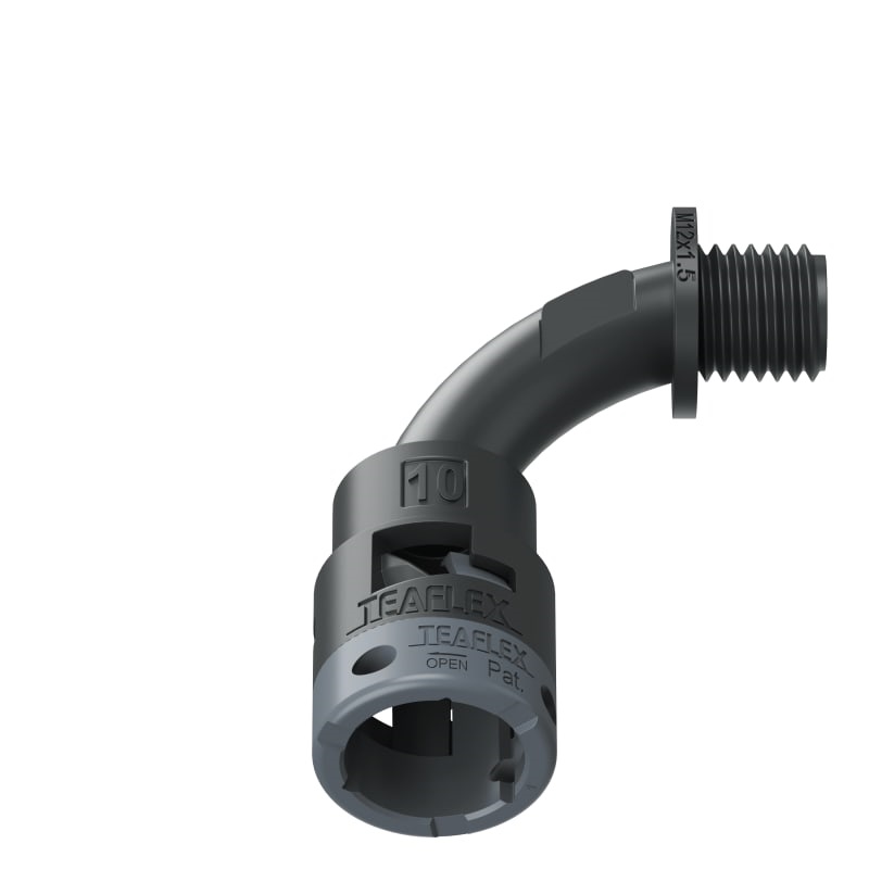 Curva 90°Ip66 Bn10 M12 Nero