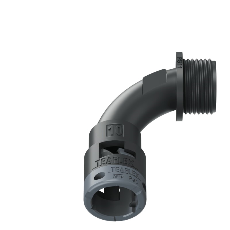 Curva 90°Ip66 Bn10 Pg11 Nero