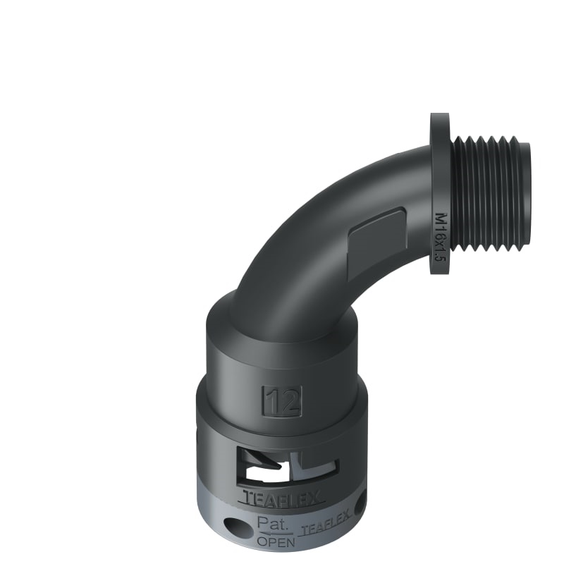 Curva 90°Ip66 Bn12 M16 Nero