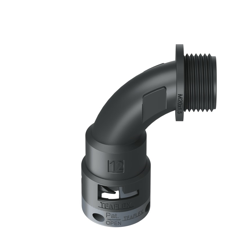 Curva 90°Ip66 Bn12 M20 Nero