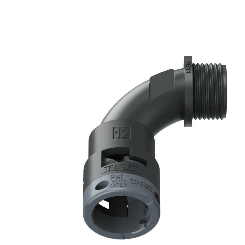 Curva 90°Ip66 Bn12 Pg11 Nero