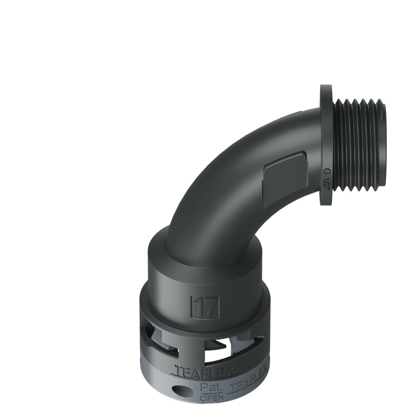 Curva 90°Ip66 Bn17 1/2Nero