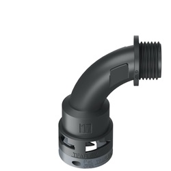 Curva 90°Ip66 Bn17 1/2Nero