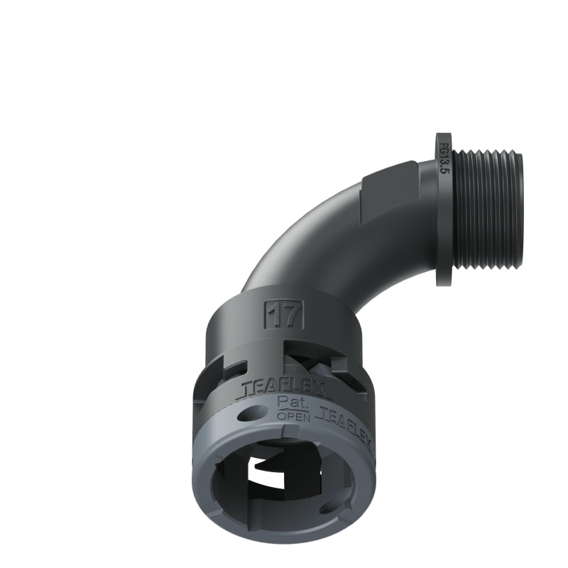 Curva 90°Ip66 Bn17 Pg13 Nero