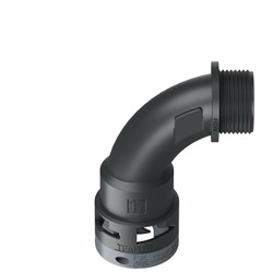 Curva 90°Ip66 Bn17 Pg16 Nero