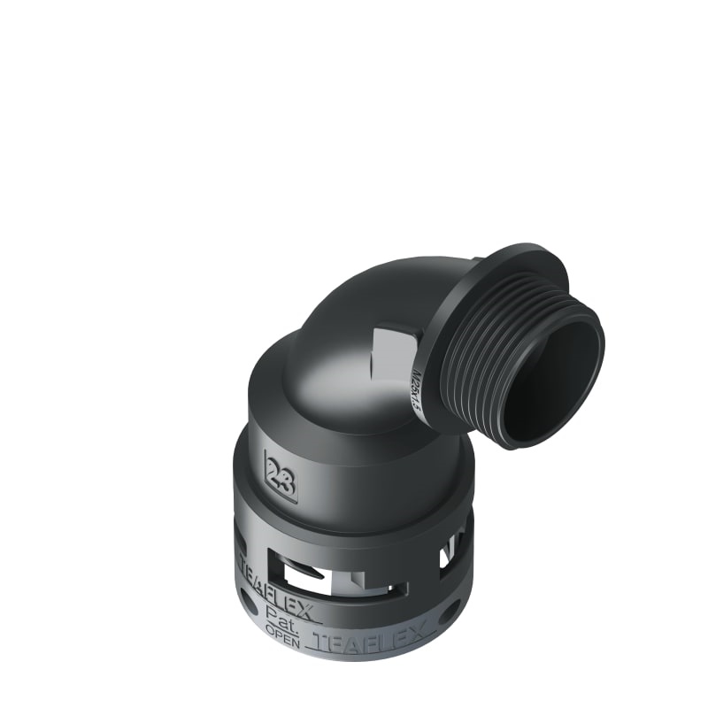 Curva 90°Ip66 Bn23 M25 Nero