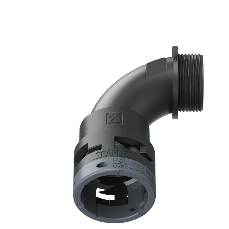 Curva 90°Ip66 Bn23 Pg21 Nero