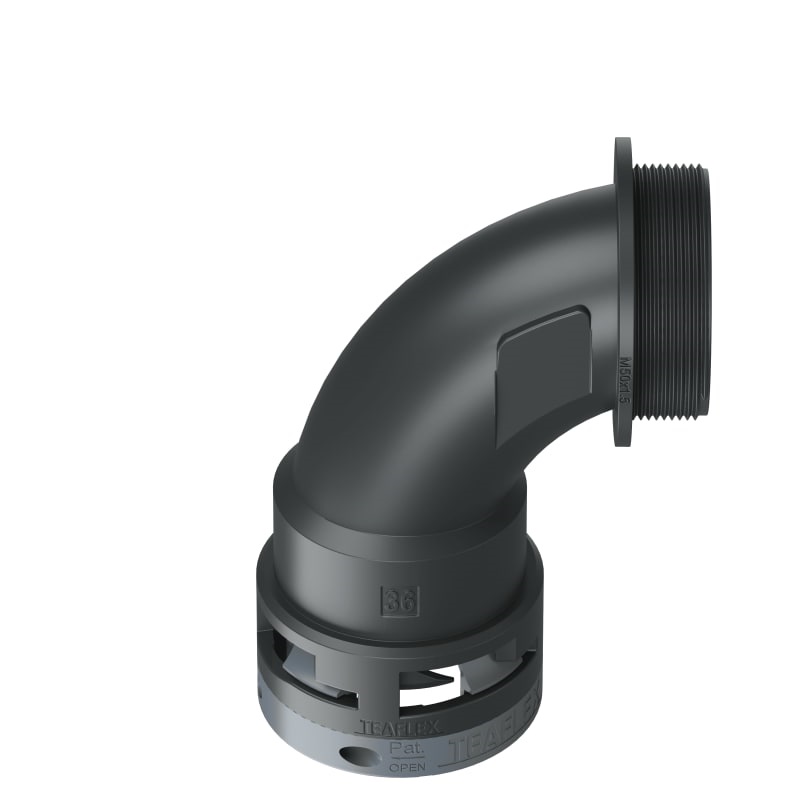 Curva 90°Ip66 Bn36 M50 Nero