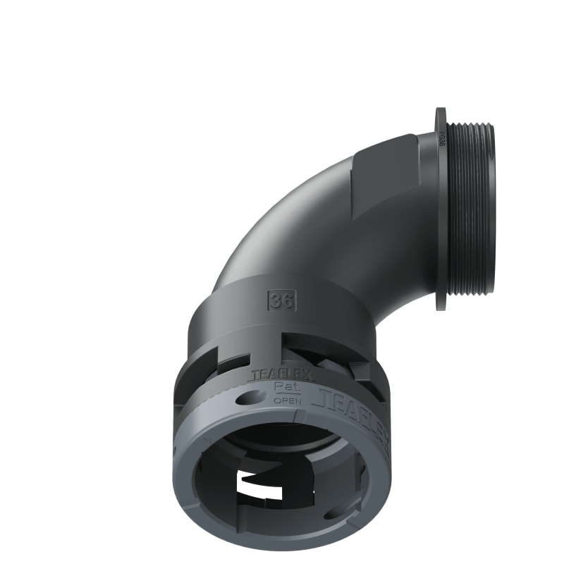 Curva 90°Ip66 Bn36 Pg36 Nero