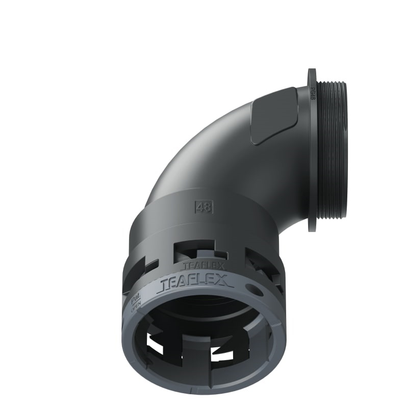 Curva 90°Ip66 Bn48 Pg48 Nero