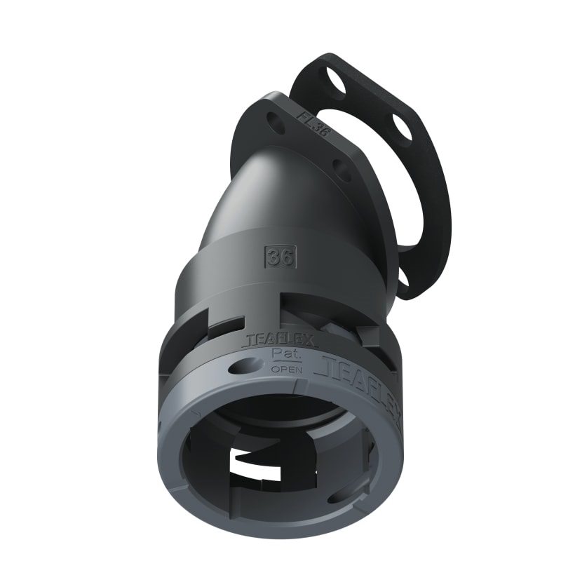 Flangia 45° Ip66 Ff36 Nero