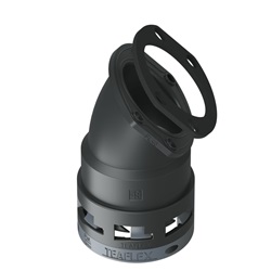 Flangia 45° Ip66 Ff48 Nero