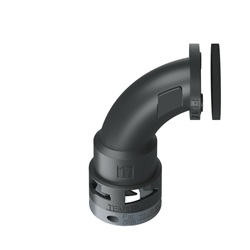 Flangia 90° Ip66 Fl17 Nero