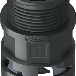 Raccordo Nero Ip66 Sm17 M25X1,5
