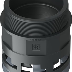 Raccordo Nero Ip66 Sm48 M63X1,5