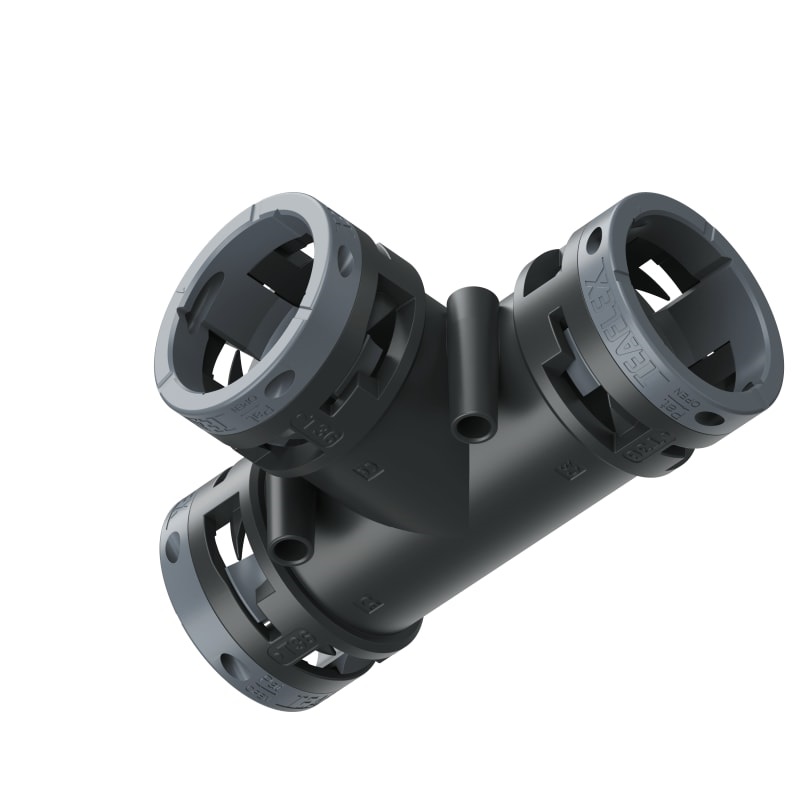Raccordo T Nero Ip66 36-36-36