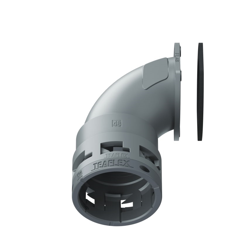 Flangia 90° Ip66 Fl48 Grigio