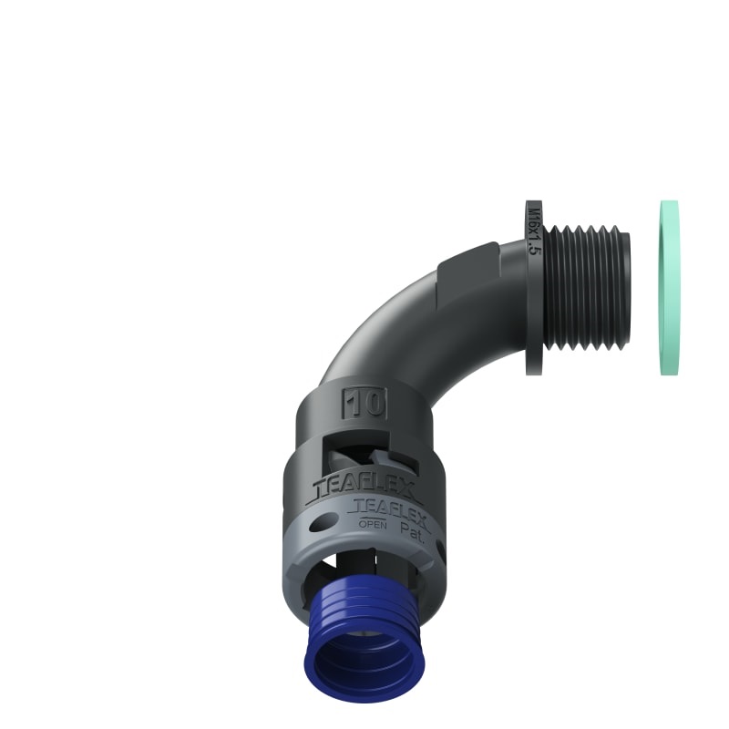 Curva 90°Ip68 Bn10 M16 Nero