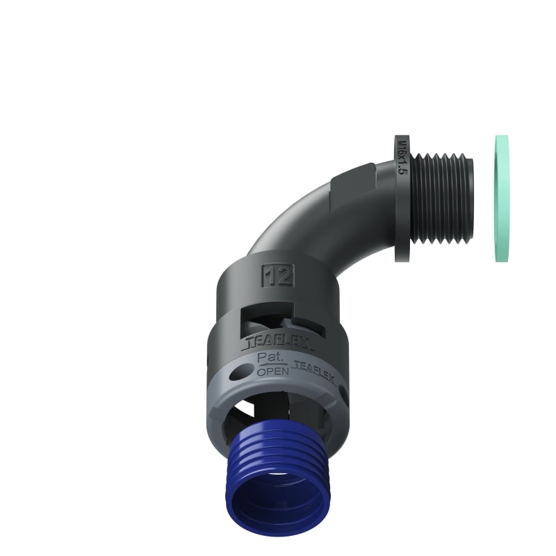 Curva 90°Ip68 Bn12 M16 Nero