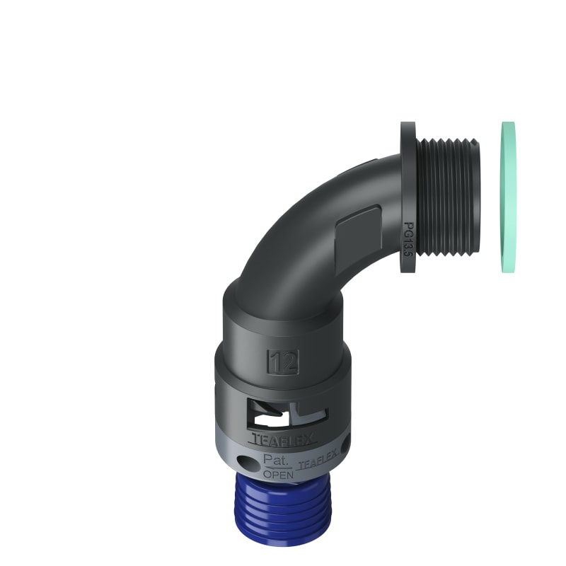 Curva 90°Ip68 Bn12 Pg13 Nero