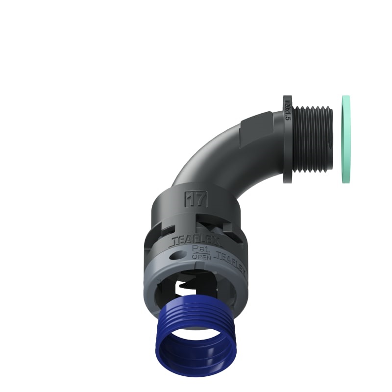 Curva 90°Ip68 Bn17 M20 Nero