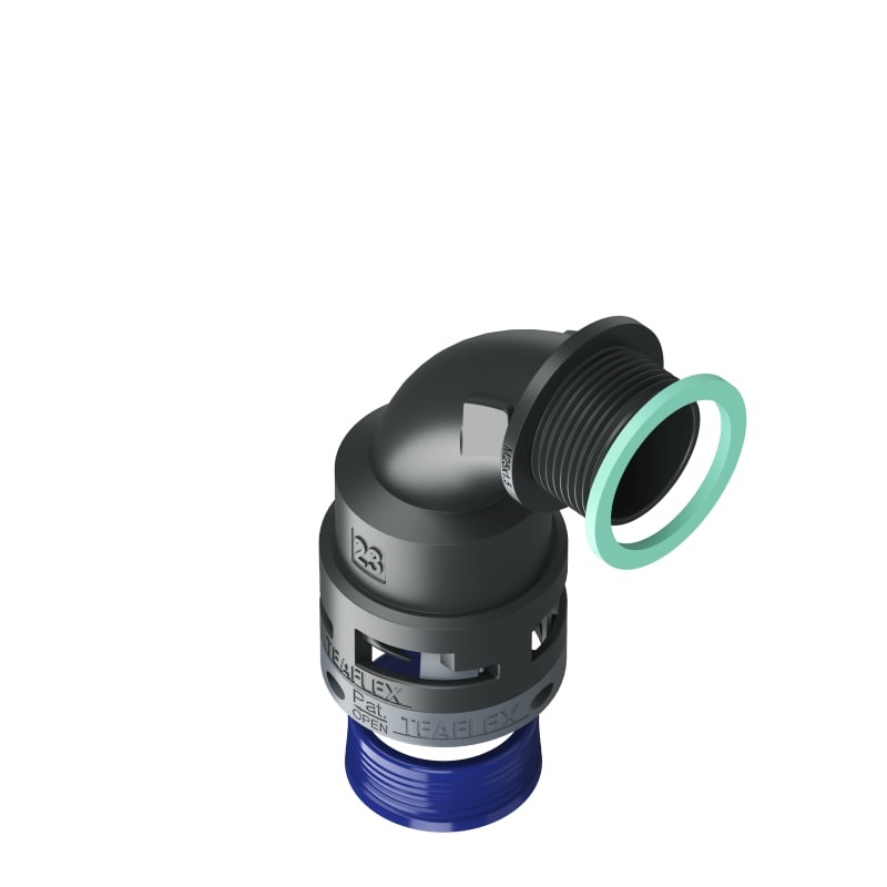 Curva 90°Ip68 Bn23 M25 Nero