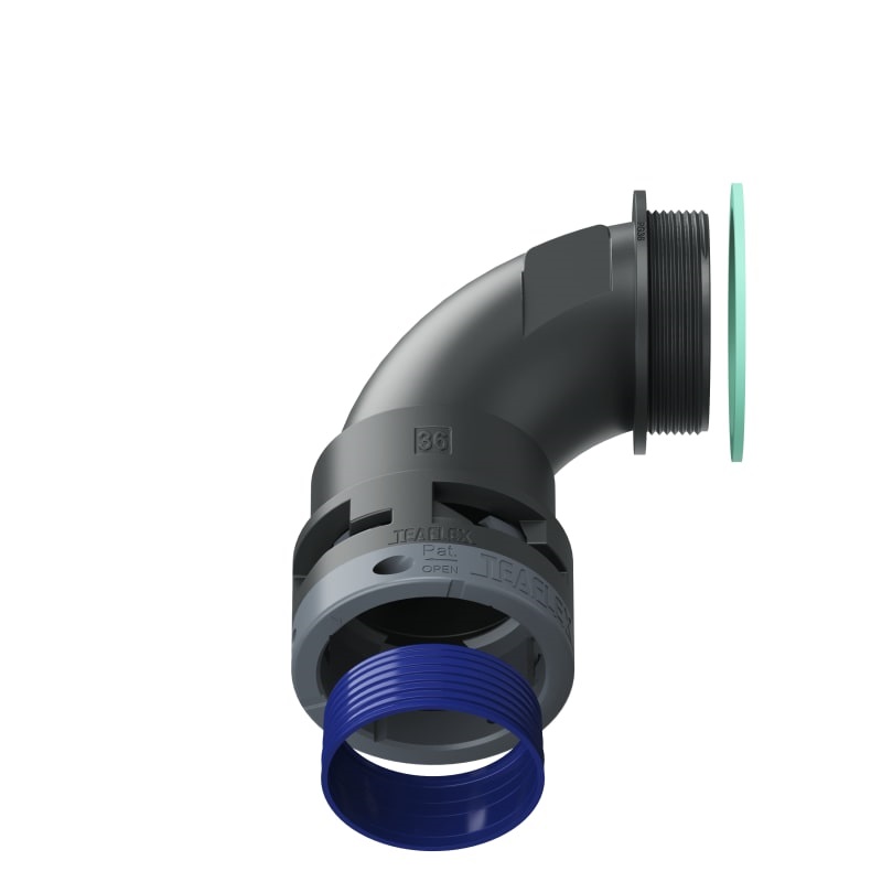 Curva 90°Ip68 Bn36 Pg36 Nero