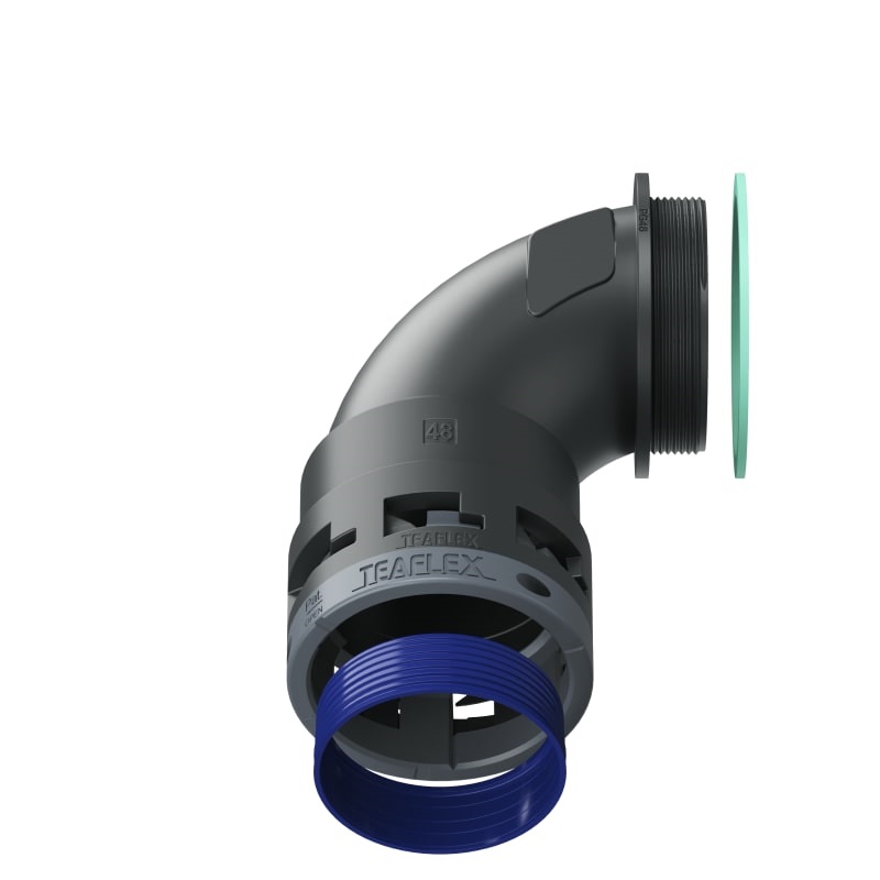 Curva 90°Ip68 Bn48 Pg48 Nero