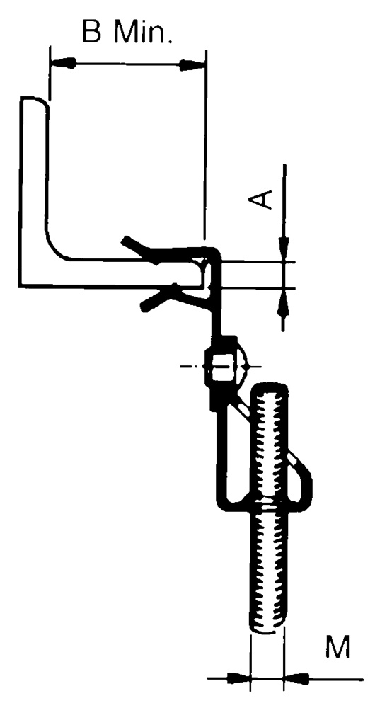 Clip acciaio armonico CLP-BF2-M10 fissaggio barre filettate elettrico robusto