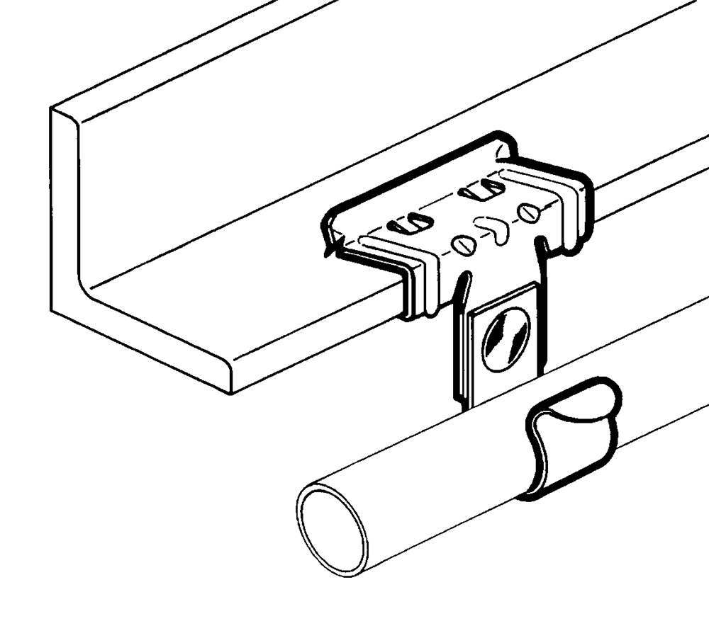 Clip fissaggio tubi diametro 15-18 mm acciaio resistente antiruggine per impianti elettrici