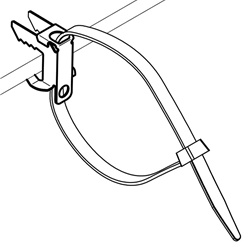 Morsetto Clip Tiger acciaio spessore 3-8mm per tubo diametro 22-30mm uso elettrico