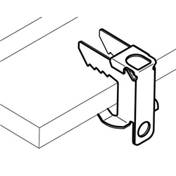 Clip morsetto Tiger spessore 8-14mm con foro per fissaggio su trave, acciaio resistente uso elettrico