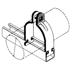 Collare Strut acciaio 1-1/4 per montaggio profili PRF applicazioni elettriche