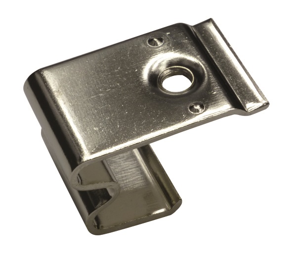 Clip acciaio per profilo DIN asimmetrico foro M5 montaggio elettrico stabile resistente