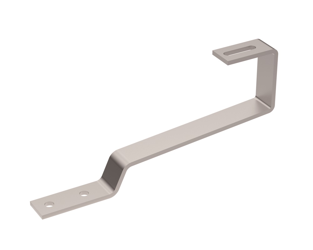 Staffa tipo S inox per tetto a falda fissaggio strutture elettriche cemento resistente corrosione
