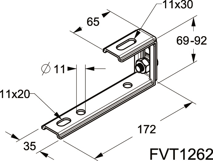 Staffa tipo C regolabile acciaio inox supporto cavi installazioni elettriche resistente corrosione