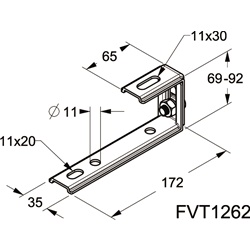 Staffa tipo C regolabile acciaio inox supporto cavi installazioni elettriche resistente corrosione