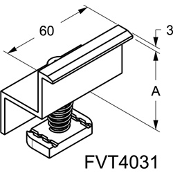 Staffa Z alluminio premontata resistente corrosione compatibile tubi 29-31 mm per installazioni elettriche industriali e commerciali